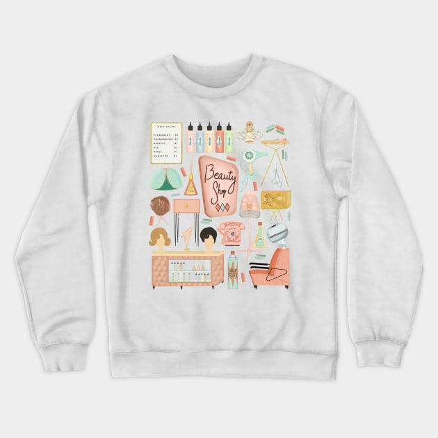 Vintage Salon Crewneck Sweatshirt by jenblove